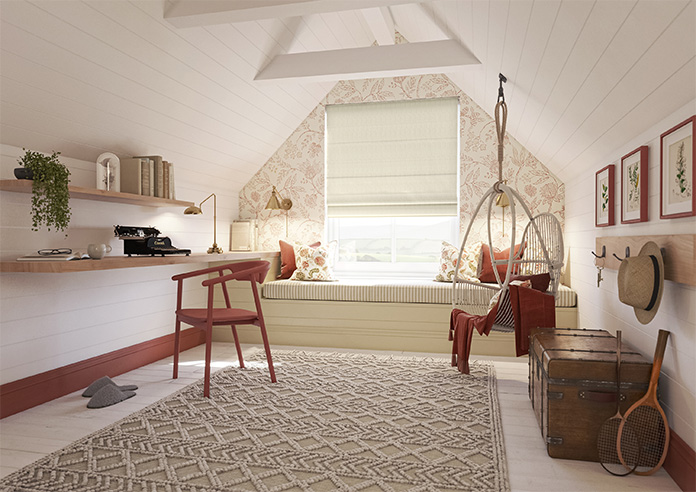 Braemar, Light Ecru - Motorised Roman Blind - Image 6